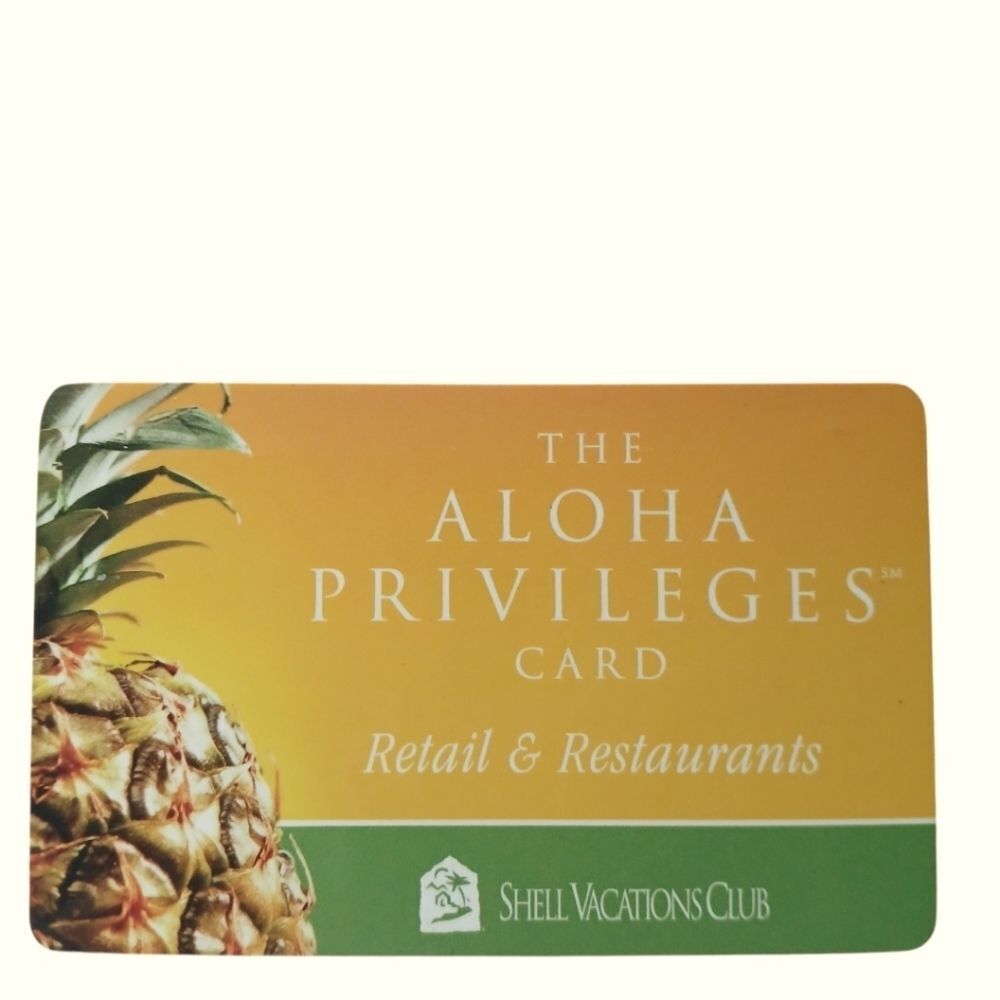 Shell Vacations Club Aloha Privileges Card - Tropical Pineapple Design